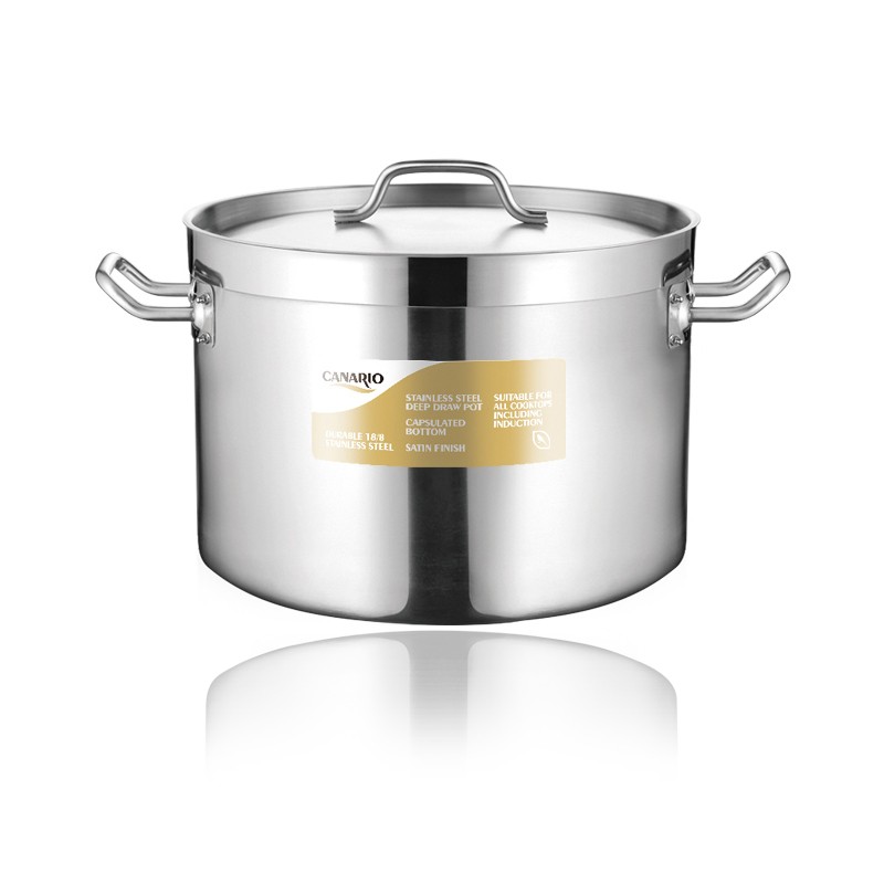 DEEP DRAWING STAINLESS STEEL SAUCE POT WITH SANDWICH BOTTOM & LID(04 STYLE)