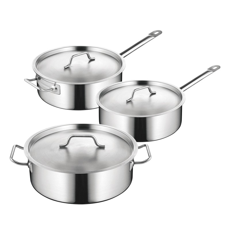 SS SAUCEPAN WITH SANDWICH BOTTOM &LID(03STYLE)