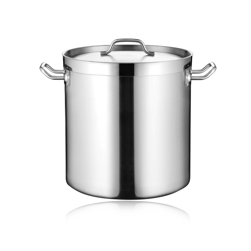 COMMERCIAL SS STOCK POT WITH SANDWICH BOTTOM & LID (04STYLE)