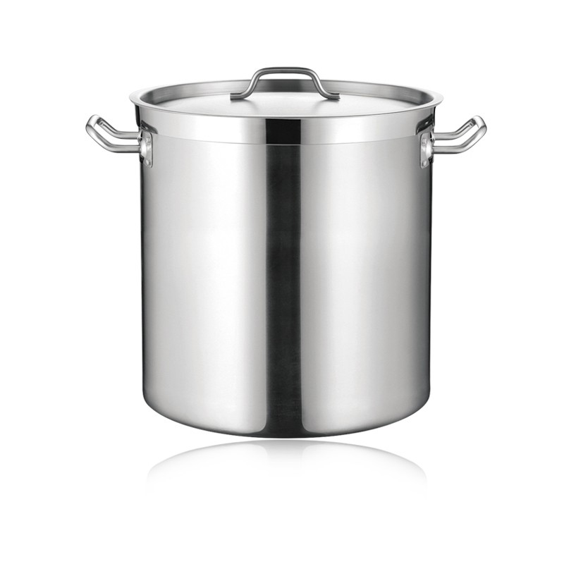  SS STOCK POT WITH THICK BOTTOM & LID