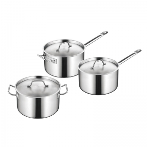 SS DEEP SAUCEPAN WITH SANDWICH BOTTOM &a